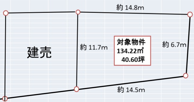 姫路市書写の売地の土地図