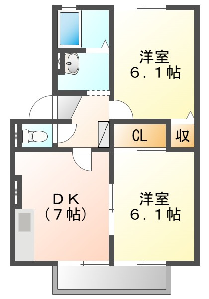 カンフォタブルライフ A棟の間取り