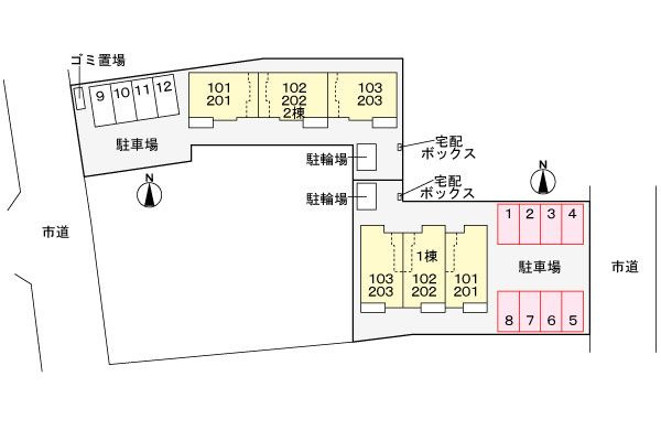 ラ・ルーチェⅠの区画図