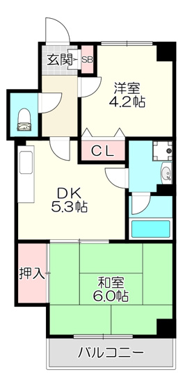 【間取り】 | パルティグⅡ