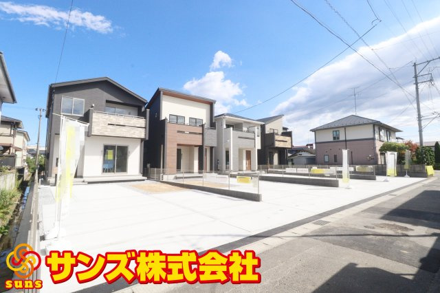 郡山市昭和2丁目　　　１号棟　　　小原田小学校、小原田中学区の外観|南西から見た区画全体♪