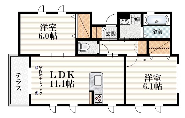 メゾンラフィネの間取り|防音に安心の１フロア１住戸