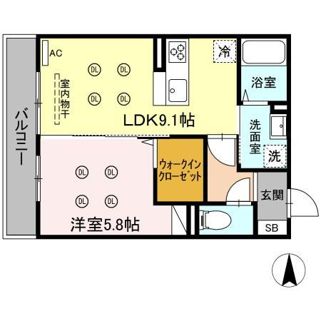 プリエールsayaの間取り
