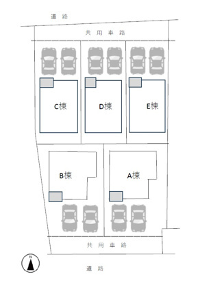千音寺３－２１０５コダテックスⅣＢの区画図