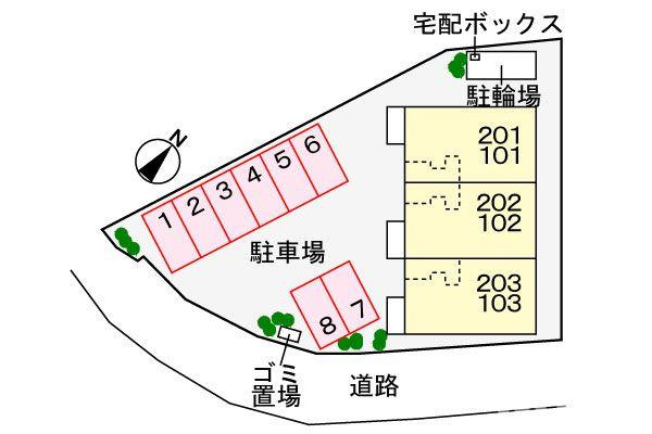 クレール　うみ街の駐車場