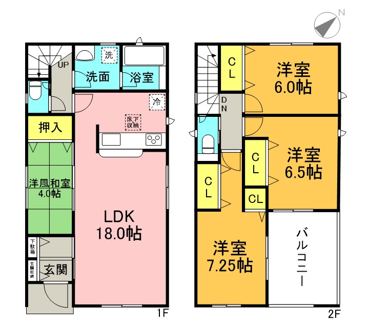 碧南市日進町第7　新築戸建＜1号棟＞の間取り|4LDK
