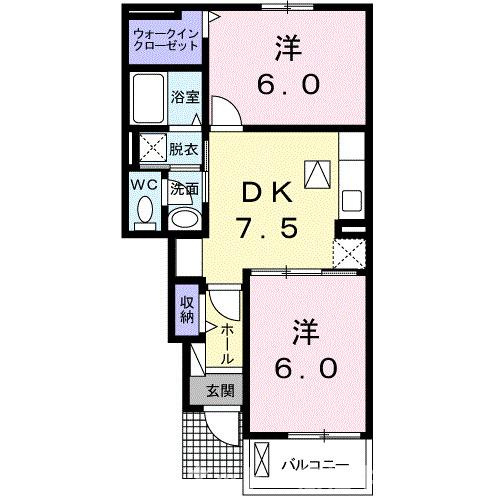 【間取り】 | アンドーレ上新田　Ｂ