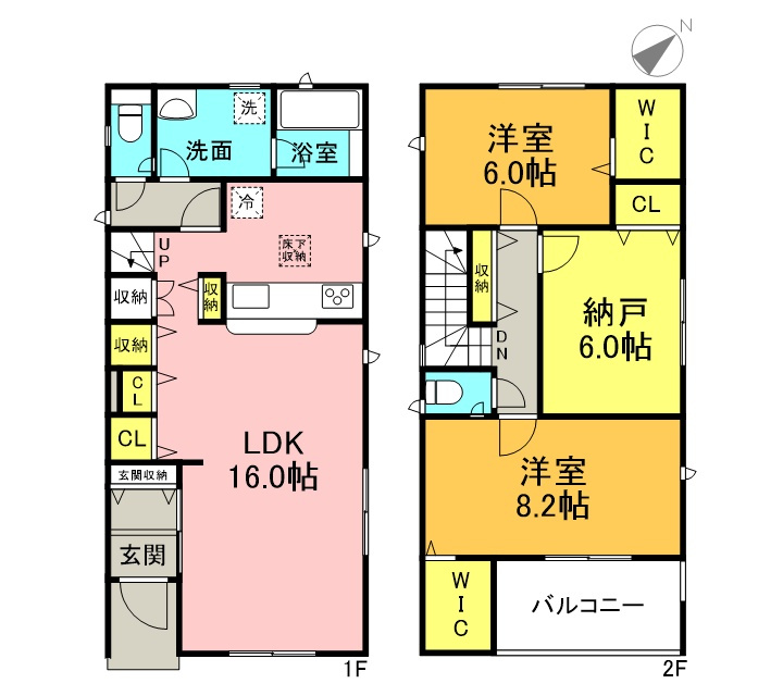 碧南市日進町第7　新築戸建＜2号棟＞の間取り|2LDK＋S＋WIC