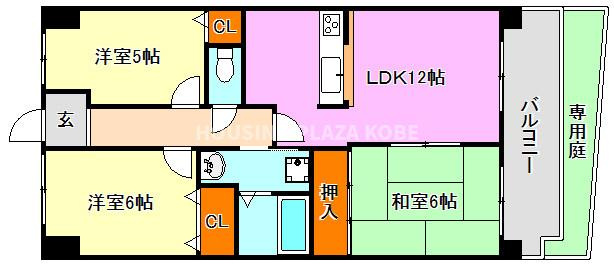 グレーシィ須磨アルテピアⅠ番街の間取り