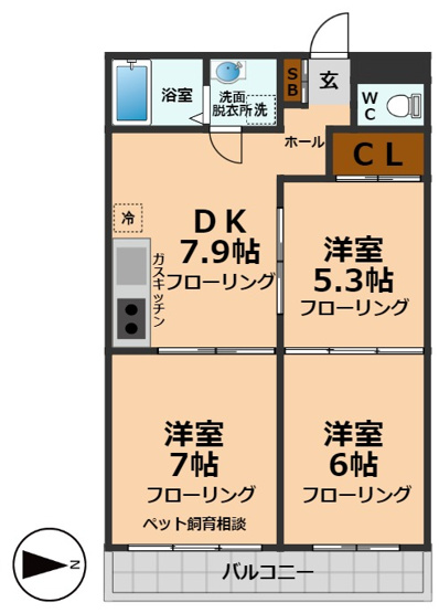 【間取り】 | エスタ成田