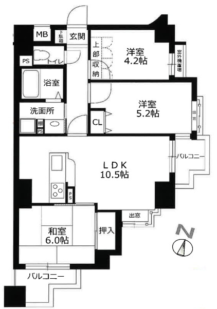 パルメーラ板宿の間取り