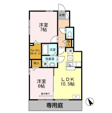 アイリス タウン　　刈谷市近郊の賃貸ならクラスホーム刈谷店の間取り