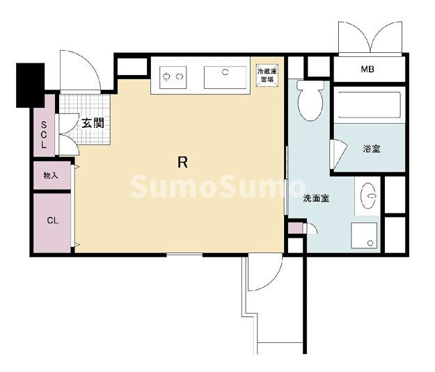 RIDGE北堀江（旧ルクレ北堀江）の間取り