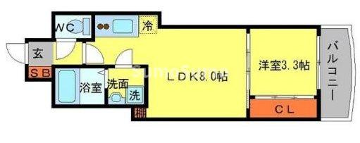 SERENiTE谷町croixの間取り