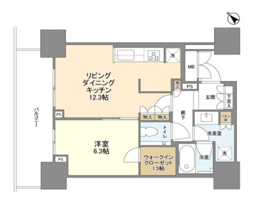 グランドメゾン上町台レジデンスタワーの間取り