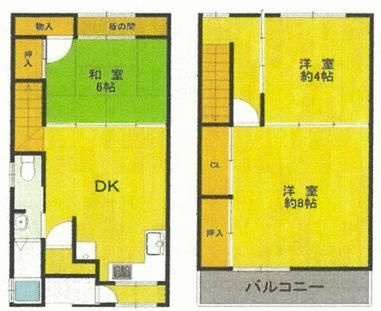 南塚口町7丁目貸家の間取り