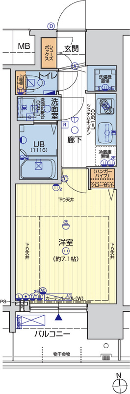 レオンコンフォート難波サウスゲートの間取り