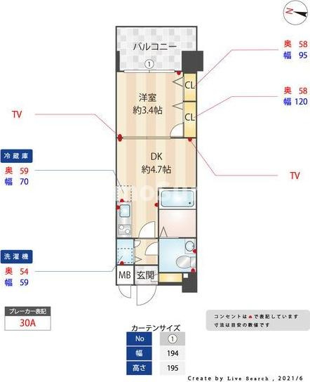 F・PARC西新の間取り