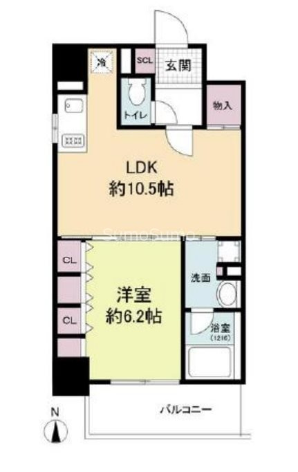 アプリーレ堺筋本町の間取り