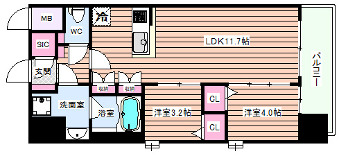 【間取り】 | スプランディッド新大阪Ⅶ