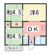 シティビル ３－Ｂ ３ＤＫの間取り