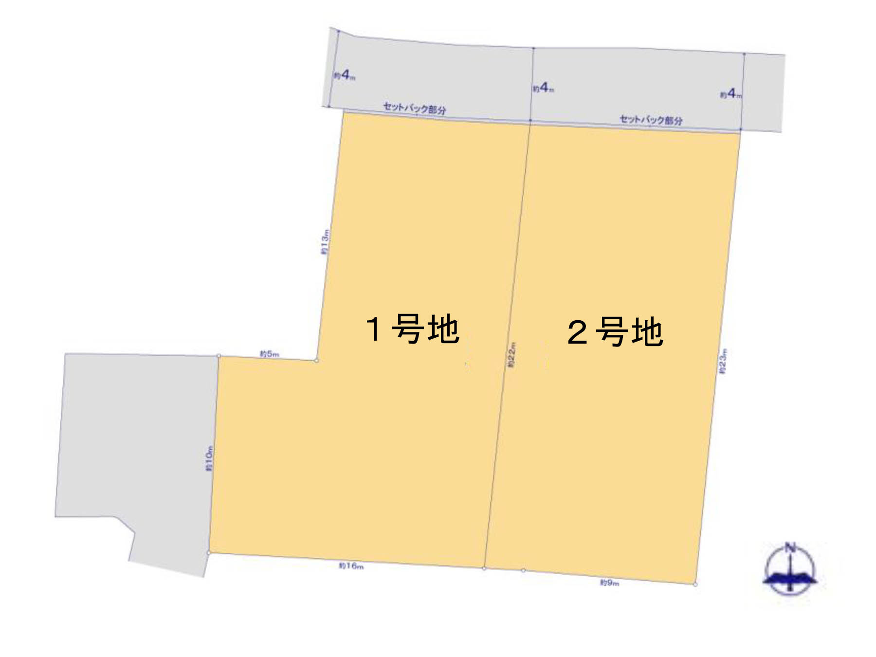 奈良市六条１丁目の新築一戸建 全２区画の区画図|全体区画図