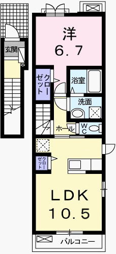 ウエルホワイト・アグリＡの間取り