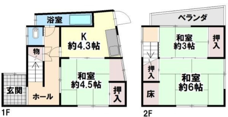 姫路市飾磨区英賀の中古一戸建の間取り