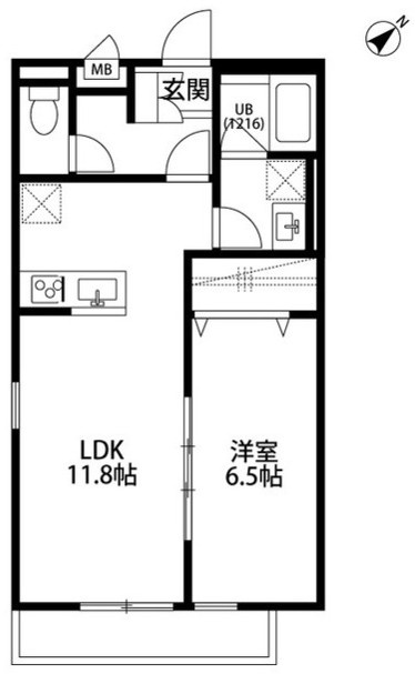 デュラカーサルシア川和Ⅰの間取り