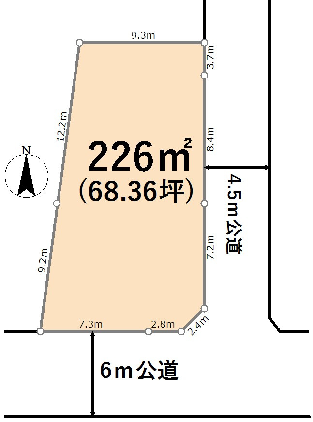 東松山市和泉町1643-11,-28　土地68坪の土地図