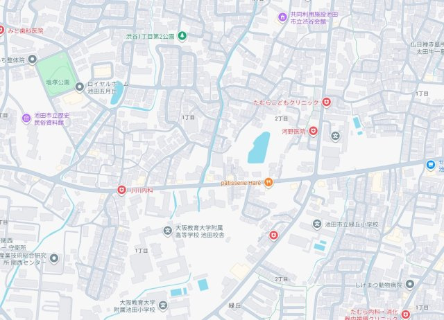 池田市渋谷　第1期　新築一戸建ての地図