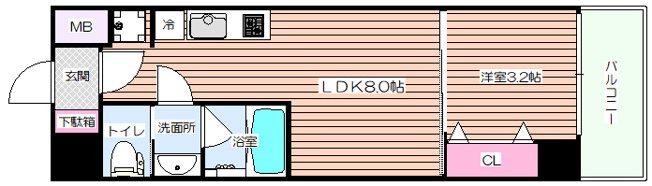 【間取り】 | ブエナビスタ西天満