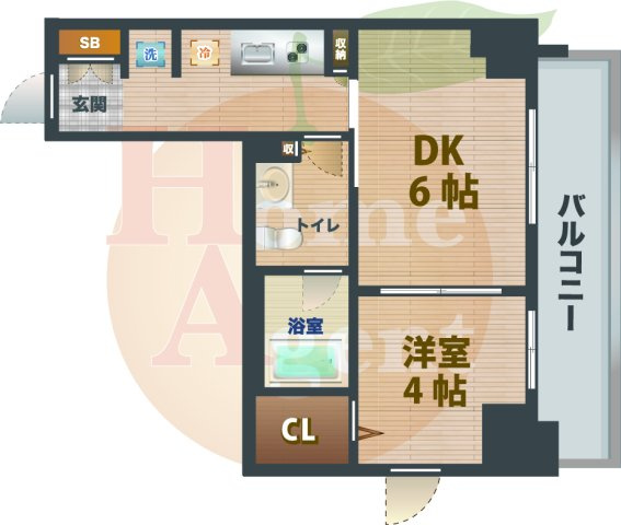 【間取り】 | オーキッドレジデンス浜田山 | 2Kのお部屋です。
