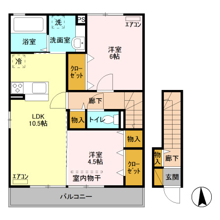 ヒルサイドテラス Ｃの間取り