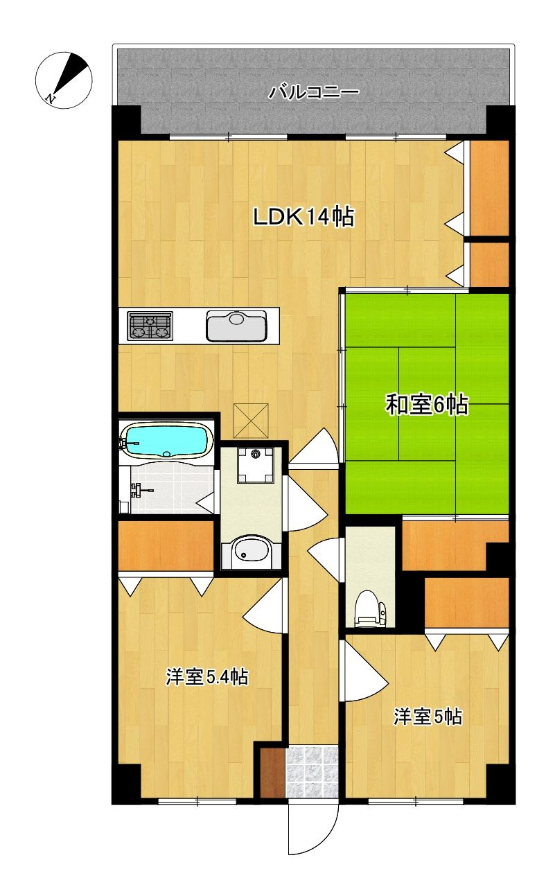 三愛シティライフ香椎の間取り