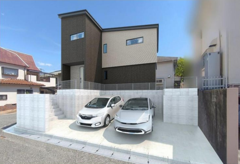 須磨区東白川台２丁目　新築戸建て　限定1棟の外観パース|外観パースです