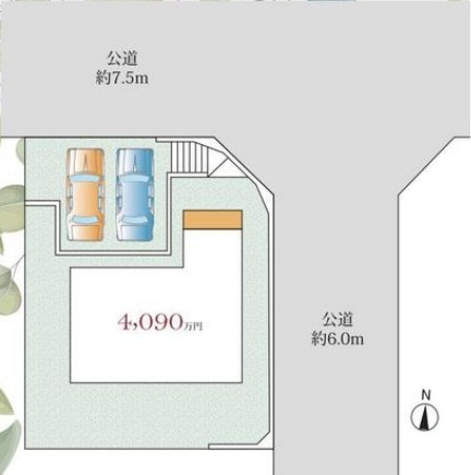 須磨区東白川台２丁目　新築戸建て　限定1棟の区画図