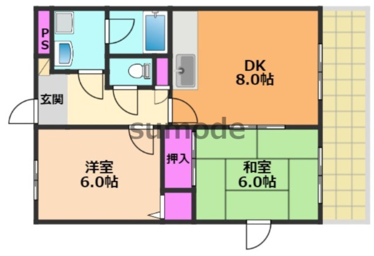 プランドール千里丘の間取り