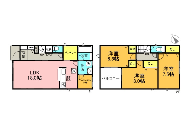 3LDK＋パントリー＋ユーティリティスペース
