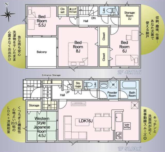 下妻市二本紀第2　の間取り|家事・仕事・リラックスを無理なく両立。快適なワークライフを支える間取り設計です。