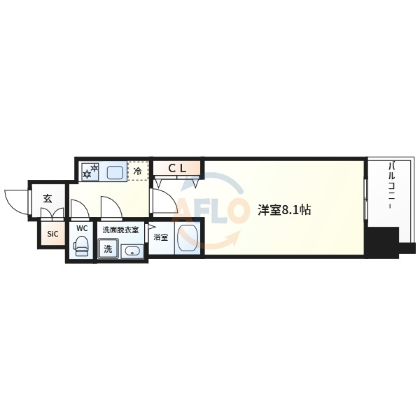 MELDIA CREST NAMBA SOL TERRACEの間取り|MELDIA　CREST　NAMBA　SOL　TERRACE　間取り