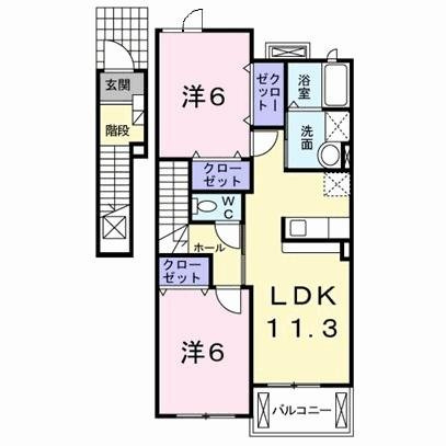 【間取り】 | コーポ鷲峰Ⅱ