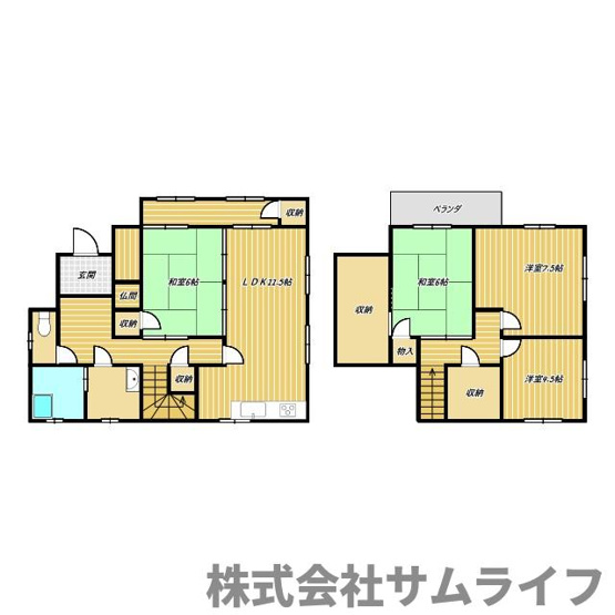 【間取り】 | 感田　高台の戸建