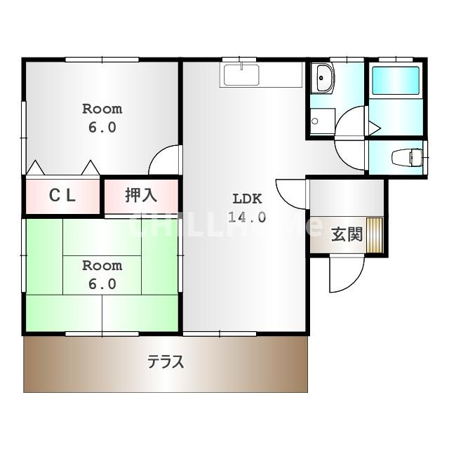 北野里貸住宅Ⅰの間取り|当社、チルホームのHPもご覧ください(^^)/物件情報多数♪