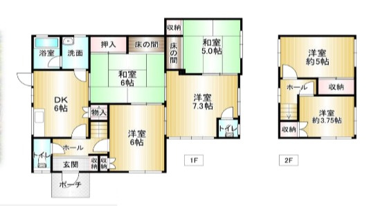 姫路市白鳥台３丁目の中古一戸建の間取り