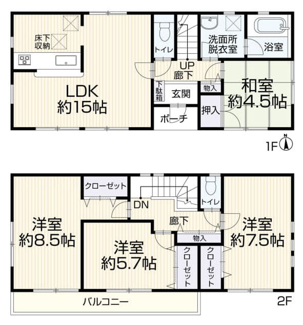 青梅市畑中２丁目の中古一戸建の間取り