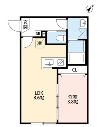 Contel 湊町の間取り