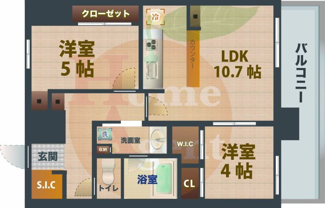 【間取り】 | Terra蚕糸の森 | 2LDKのお部屋です。