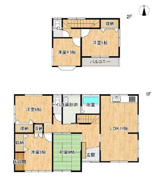 筑西市関舘の間取り