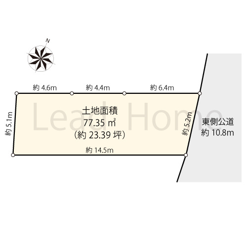 【土地図】 | 目黒区碑文谷2丁目 | 約23.39坪の整った敷地形状です！自由度の高い間取り設計が可能でお好みの建築プランをご検討いただけます！